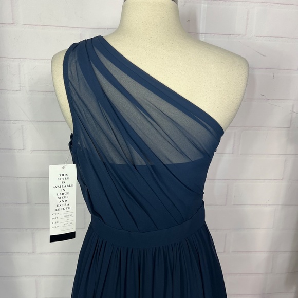 NWT🤩 |•BILL LEVKOFF•| GORGEOUS Navy Blue Formal Goddess Gown Size 0 - Picture 8 of 16